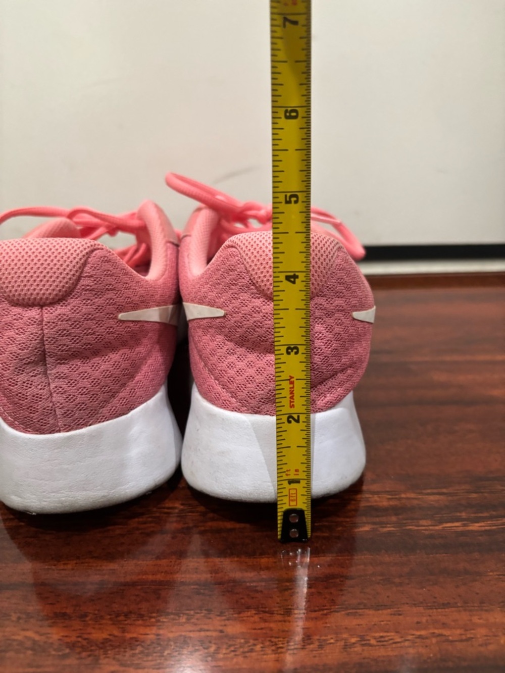 Nike Women's Pink Mesh Lace-Up Sneakers - Picture 6 of 7